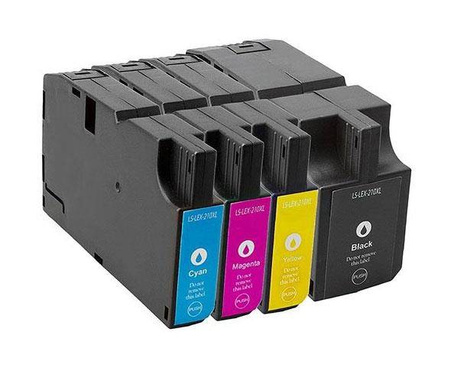Zgodny Zestaw Tuszy z Lexmark 210XLBK OfficeEdge Pro4000 Pro5500 Pro5500t