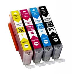 Zgodny Zestaw Tuszy z Canon CLI-581XXL Pixma TS705 TS6350 TS6351 TS8350