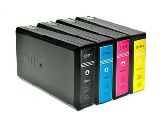 Zgodny Zestaw Tuszy z Epson T7011 WorkForce Pro WP-4015DN WP-4025 WP-4095DN WP-4515DN