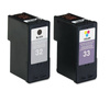 Zgodny Zestaw Tuszy z Lexmark 32 + 33 P4350 X3310 P4310 P4330