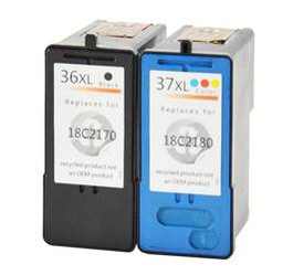 Zgodny Zestaw Tuszy z Lexmark 36XL + 37XL X4650 X3650 X6675 X5650