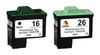 Zgodny Zestaw Tuszy z Lexmark 16 + 26 X1170 X1270 X1110 X1130