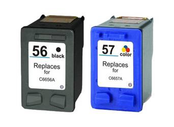 Zgodny Zestaw Tuszy z HP 56 + 57 DeskJet 5150 1315 1215 5550