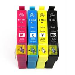 Zgodny Zestaw Tuszy z Epson T1631 WorkForce WF-2010W WF-2630 WF-2750DWF WF-2510WF