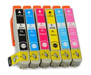 Zgodny Zestaw Tuszy z Epson T2438 Expression Photo XP-970 XP-960 XP-55 XP-750