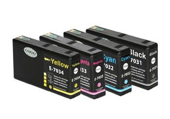 Zgodny Zestaw Tuszy z Epson T7031 WorkForce Pro WP-4015DN WP-4025 WP-4095DN WP-4515DN