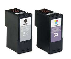 Zgodny Zestaw Tuszy z Lexmark 32 + 33 P4350 X3310 P4310 P4330