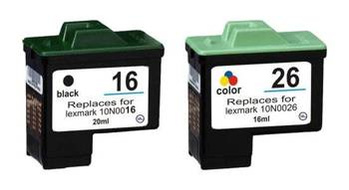 Zgodny Zestaw Tuszy z Lexmark 16 + 26 X1170 X1270 X1110 X1130